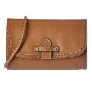 NWT Frye Olivia Crossbody Wallet Clutch Bag Tan/Brown Leather Retail $198